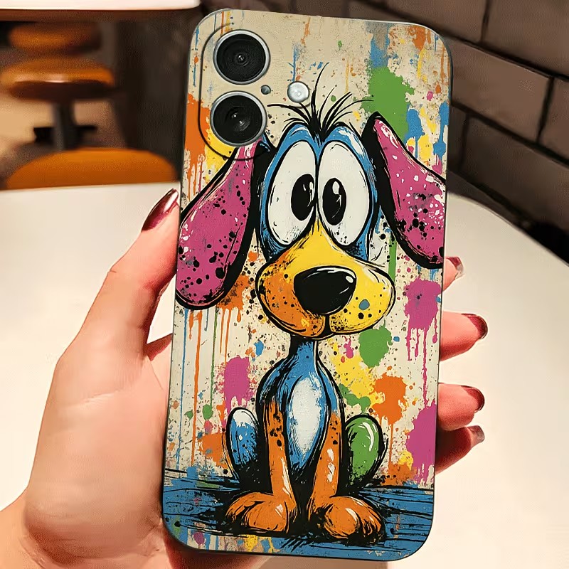 Mini Pc Case - Casing HP TPU Motif Anjing Warna-Warni