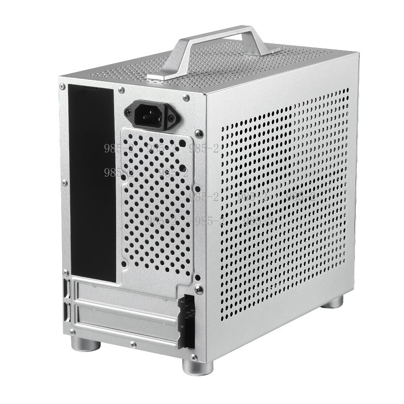 Pc Chassis - Casing Mini ITX Tower dengan Pegangan,