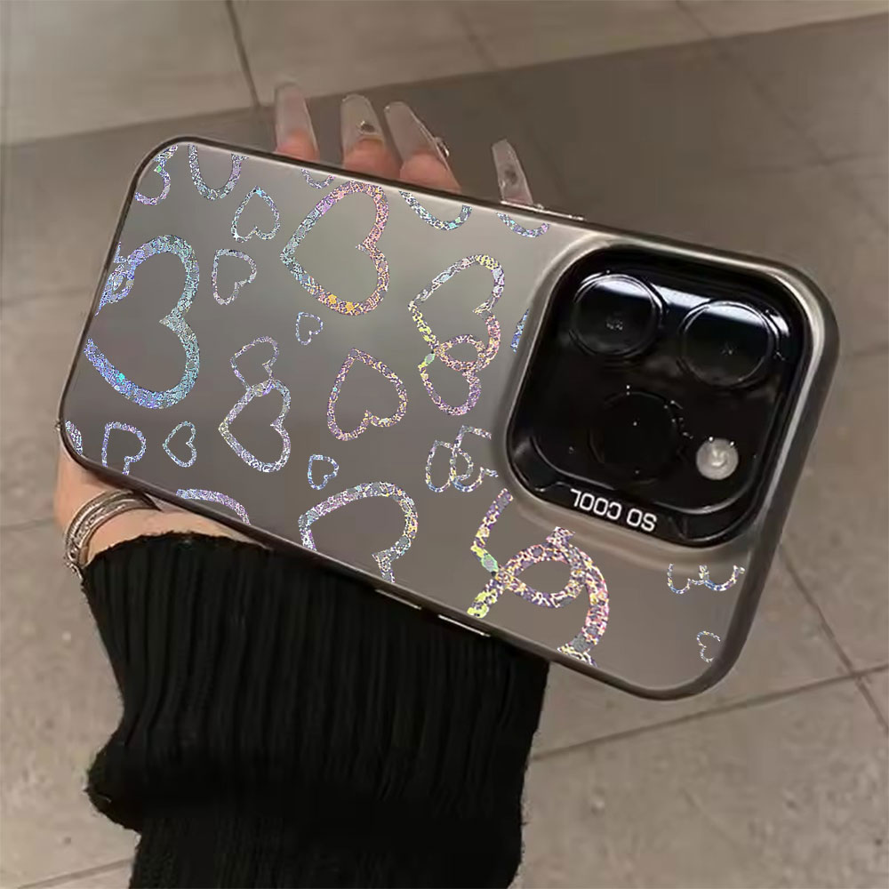 Matte Pc Case - Casing dengan Motif Hati Berwarna-warni untuk